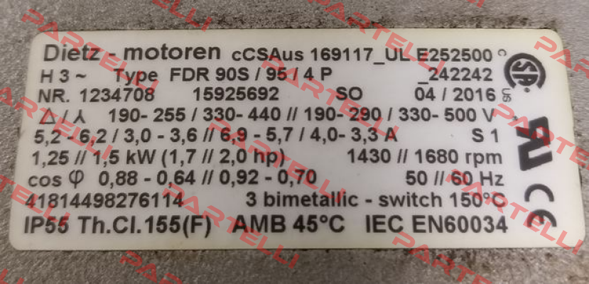 FDR90S/95/4P (OEM) Dietz-Motoren