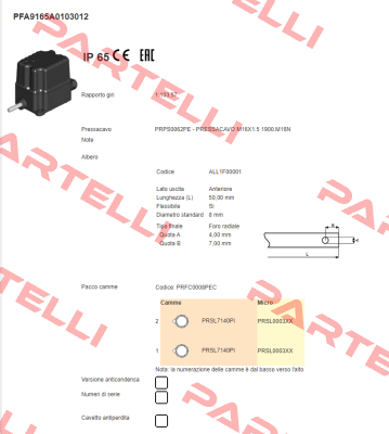 PFA9165A0103012 Ter Tecno Elettrica Ravasi