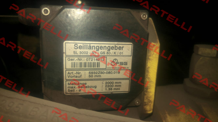 SL 3002-N1/GS 80/K/01 FSG Fernsteuergeräte