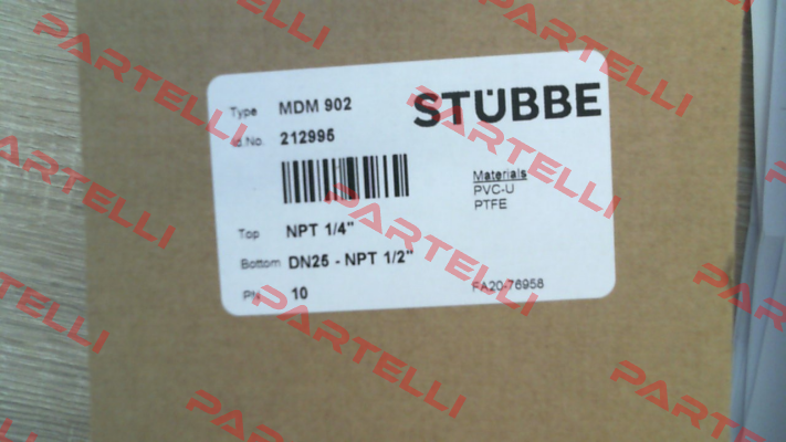 PN: 212995 Type:MDM902 Stübbe