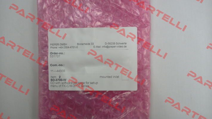 SO-3700-W Pieper