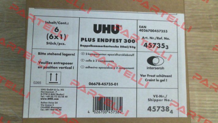 45738  PLUS ENDFEST 300 (1 pack, 1x 6 pcs) UHU