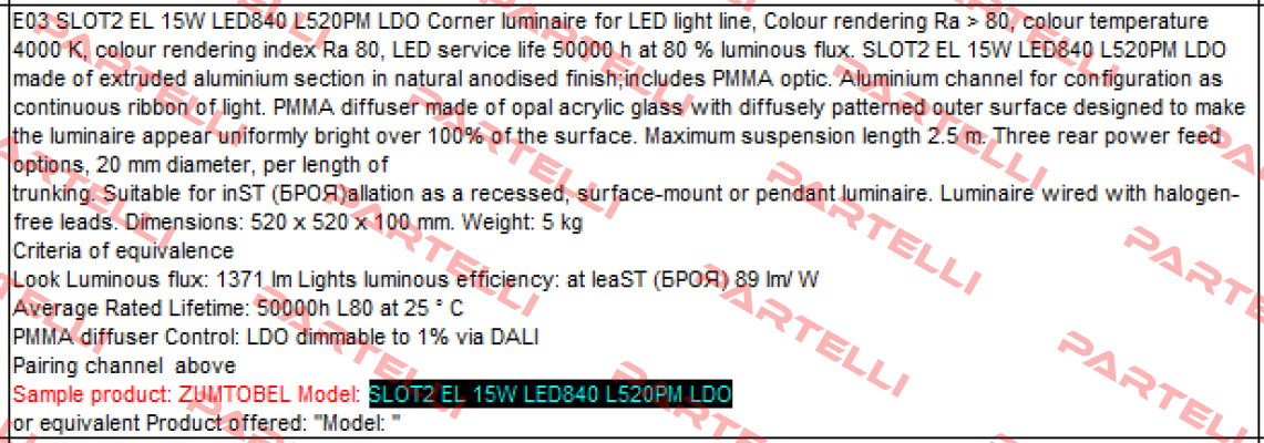 SLOTLIGHT INFINITY luminaire + corner 3  Zumtobel