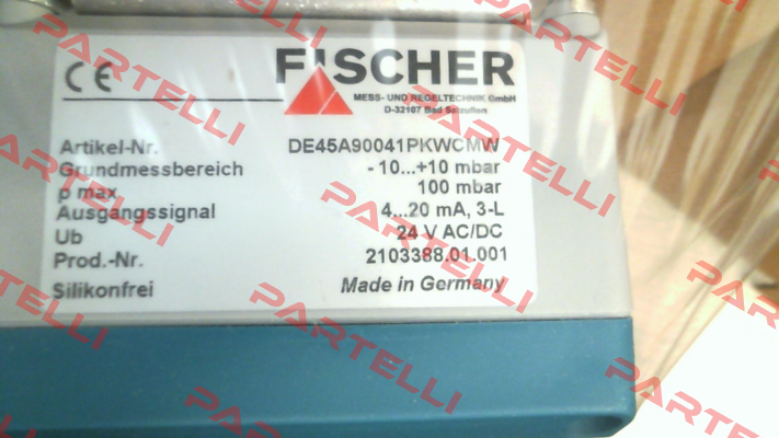 Art. Nr.: DE45A90041PKWCMW Fischer Mess Regeltechnik