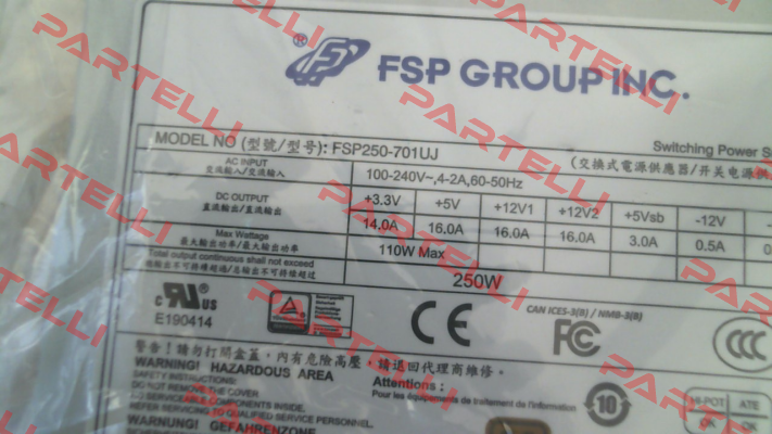 9PA250CK12 / FSP250-701UJ Fsp