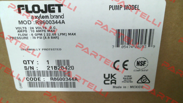 R8600344A Flojet Pump