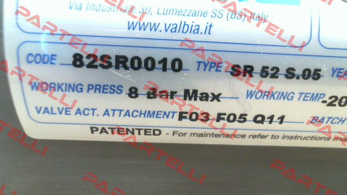 SR52 /Type 82SR0010 Valbia