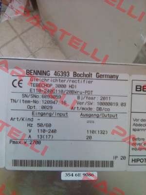TEBECHOP 3000 HDI 110V 20A THD Benning