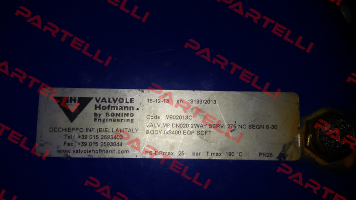 M802013C Valvole Hofmann