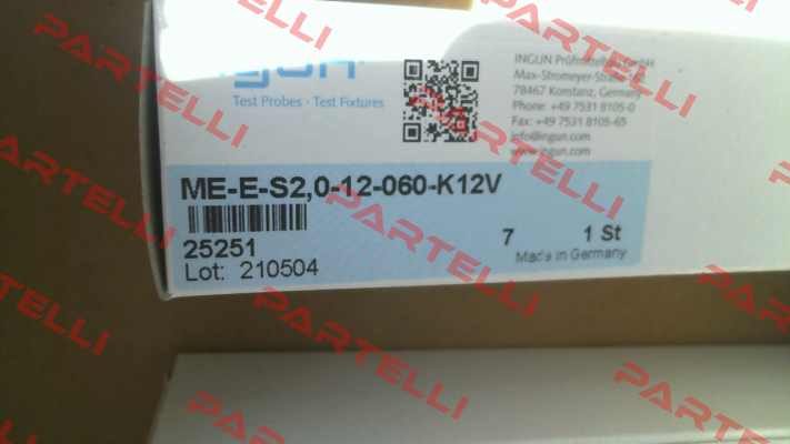 P/N: 25251, Type: ME-E-S2,0-12-060-K12V Ingun