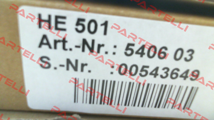 P/N: 5406 03 Type: HE 501 Hesch Automation
