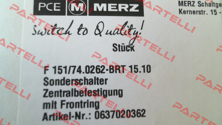 F 151/74.0262-B15.10 Merz