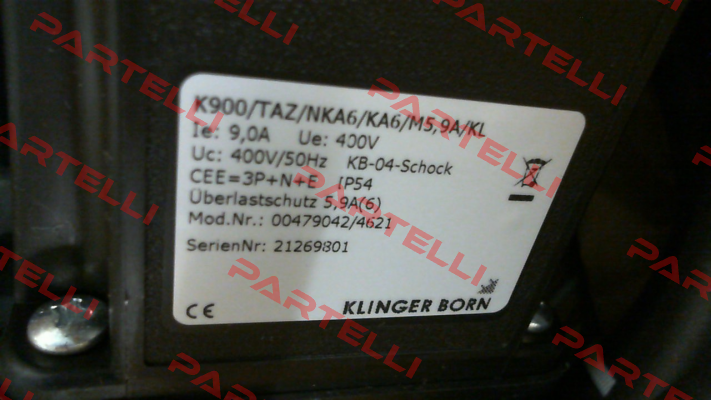 P/N: 0047.9042, Type: K900/TAZ/NKA6/KA6/M5,9A/KL Klinger Born