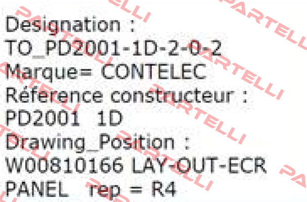 PD2001 - 1D 2-0-2 - OEM  Contelec