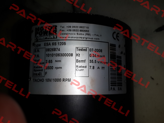 TYPE ESA 6S 1205 (OEM) Motor Power