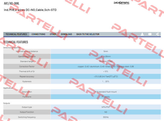 AK1/A0-1ANL Micro Detectors / Diell (now Datasensing)