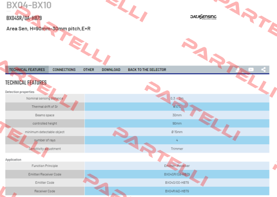 BX04SR/0A-HB79 Micro Detectors / Diell (now Datasensing)