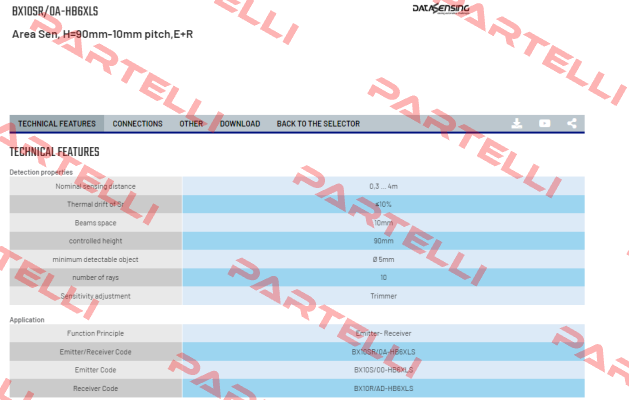 BX10SR/0A-HB6XLS Micro Detectors / Diell (now Datasensing)