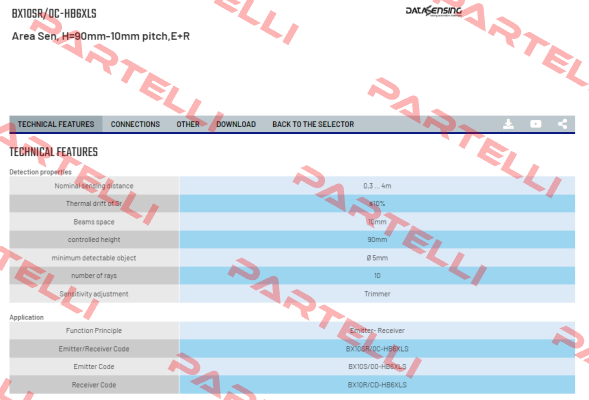 BX10SR/0C-HB6XLS Micro Detectors / Diell (now Datasensing)