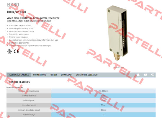 BX80A/4P-0H2D Micro Detectors / Diell (now Datasensing)