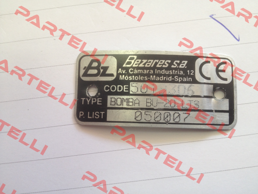 5019306/BOMBA BU-20 LTS alternative 5044406: BE 23 and 5046706: BEU 23  Bezares