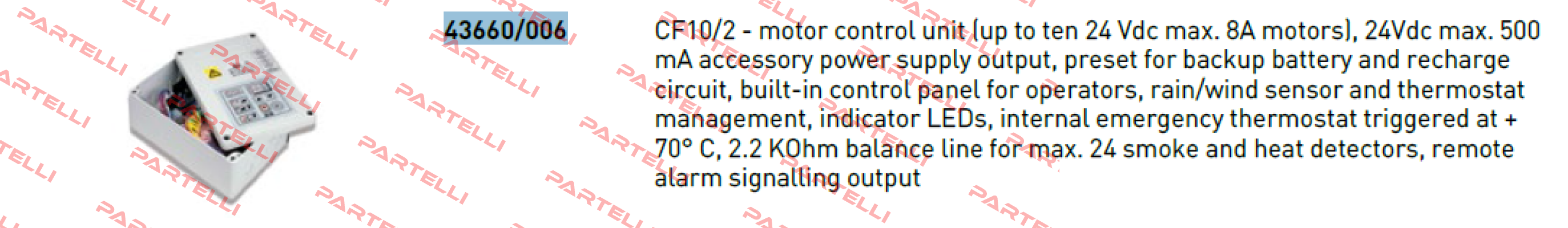 P/N: 43660/006 Type: CF10/2 Aprimatic