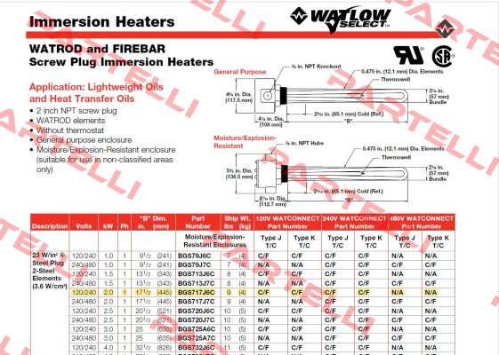 BGS717J6C Watlow