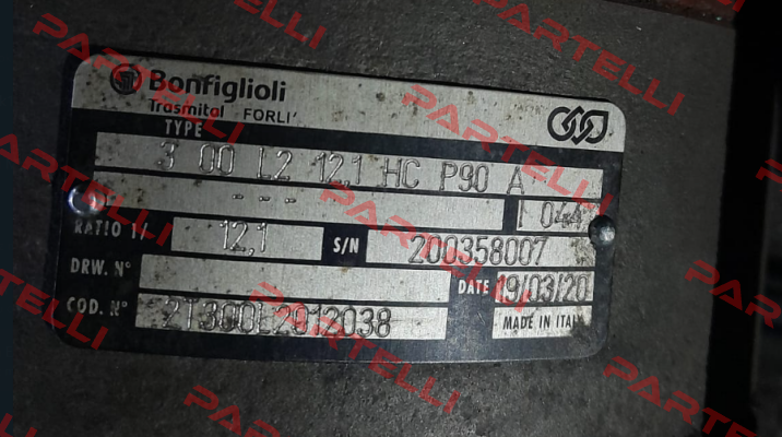 3 00 L2 12.1HC P90 A Bonfiglioli