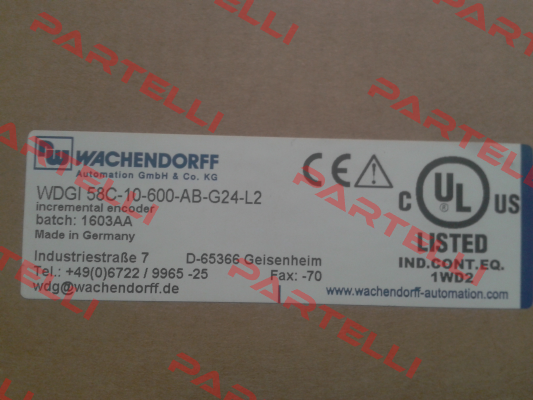 Coupling 10mmx40mm for encoder WDGI 58C-10-600-AB-G24-L2  Wachendorff