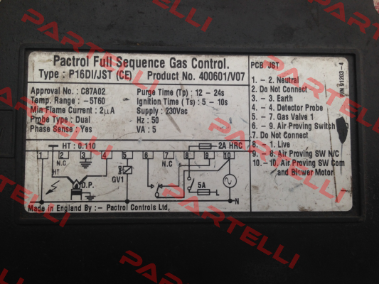 E41-01600-06,  P16 DI,  400601/V07 Pactrol