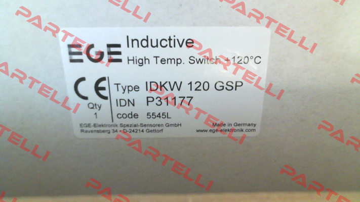 p/n: P31177, Type: IDKW 120 GSP Ege