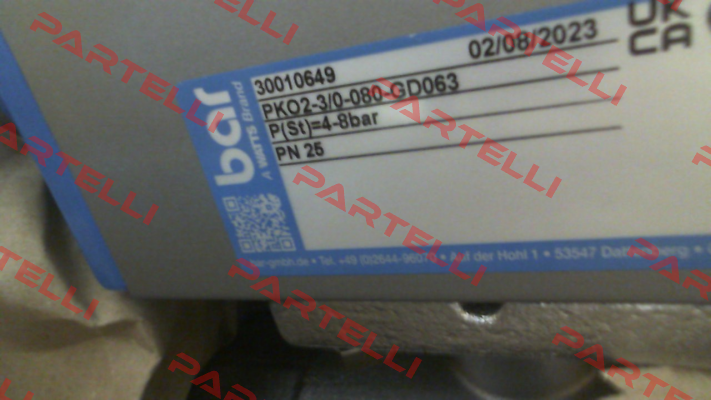 PKO2-3/0-080-GD063 PN25 bar
