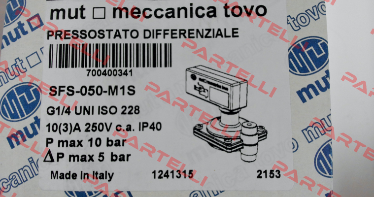 7.004.00027 / 7.004.00341 Mut Meccanica Tovo SpA